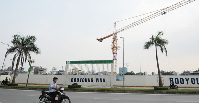 Dự án Booyoung Vina đang được khởi động trở lại sau thời gian dài bất động. Ảnh: Dũng Minh