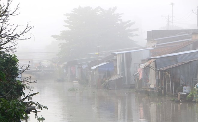 Sương mù tại Vị Thanh, Hà Giang. (Ảnh: Duy Khương/TTXVN)