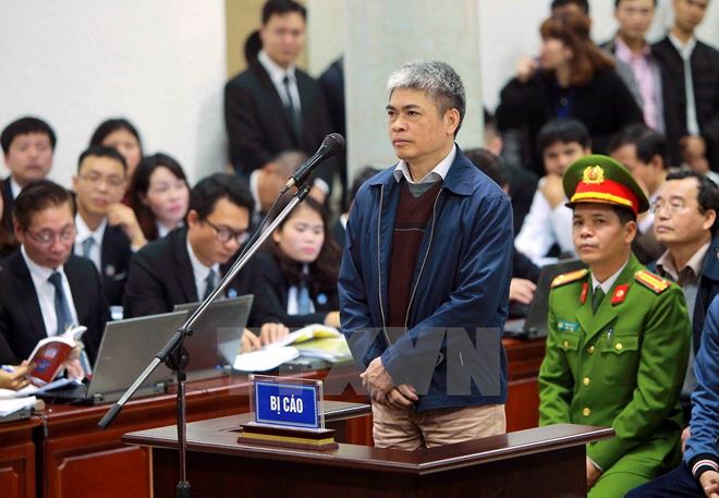 Bị cáo Nguyễn Xuân Sơn tại tòa