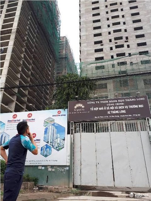 Dự án nhà ở xã hội Brightcity ở Lai Xá, Kim Chung (Hoài Đức, Hà Nội) chậm tiến độ vì thiếu vốn khiến người mua nhà đứng ngồi thấp thỏm lo âu. Ảnh: Minh Thư