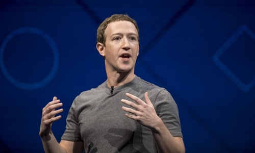 Ông chủ Facebook - Mark Zuckerberg trong một sự kiện công nghệ. Ảnh: Bloomberg