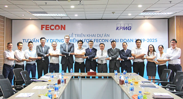 Lễ khởi động triển khai Dự án có sự góp mặt của lãnh đạo FECON và KPMG