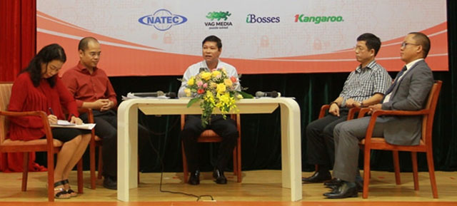 Ông Nguyễn Đình Vinh, Tổng giám đốc Công ty CP Hanel chia sẻ chia sẻ về mô hình hợp tác thành công của Hanel với các nhà khoa học trong việc phát triển và thương mại hóa sản phẩm