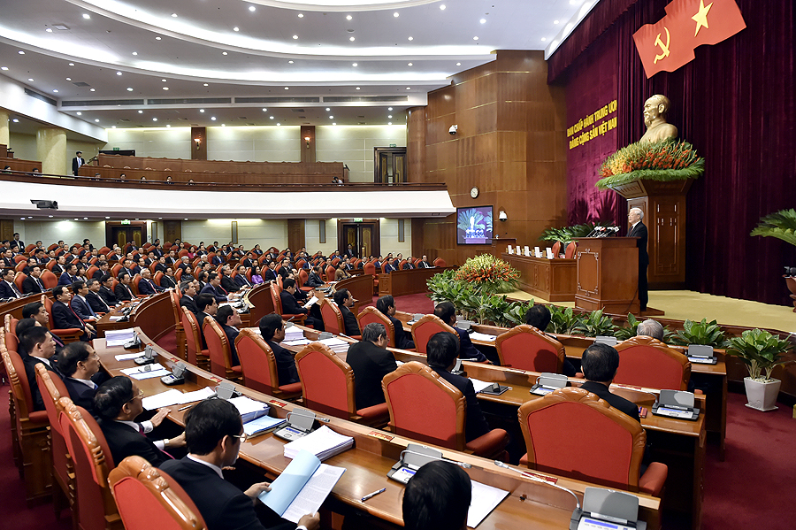Tổng Bí thư Nguyễn Phú Trọng phát biểu khai mạc Hội nghị. Ảnh: Trí Dũng\TTXVN