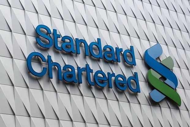Logo của Standard Chartered tại Hong Kong. (Nguồn: AFP)