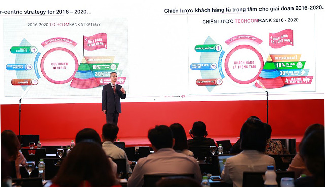 Ông Nguyễn Lê Quốc Anh, Tổng giám đốc ngân hàng Kỹ thương Việt Nam (Techcombank) chia sẻ về chiến lược phát triển của ngân hàng