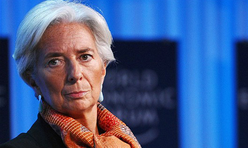  Tổng giám đốc IMF Christine Lagarde tại Diễn đàn kinh tế Thế giới. Ảnh: AFP