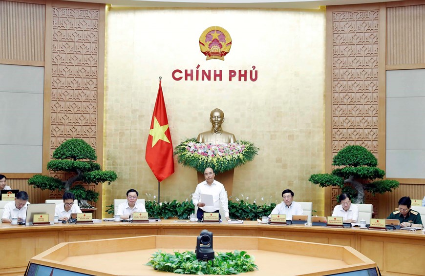   Thủ tướng Nguyễn Xuân Phúc phát biểu. (Ảnh: Thống Nhất/TTXVN)