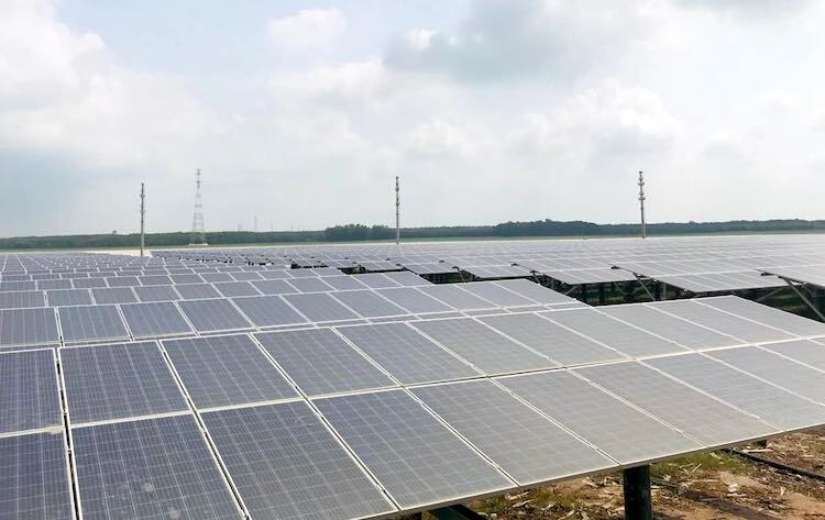  Một Dự án điện mặt trời tại tỉnh Tây Ninh. Ảnh: Anh Minh