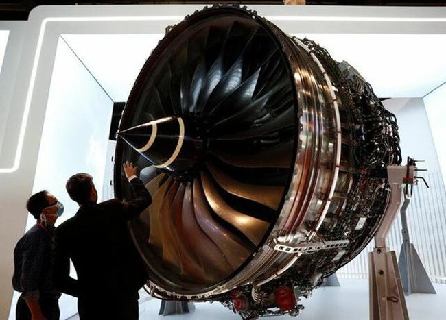 Động cơ của Rolls-Royce triển lãm tại Singapore Airshow hồi tháng 2. Ảnh: Reuters
