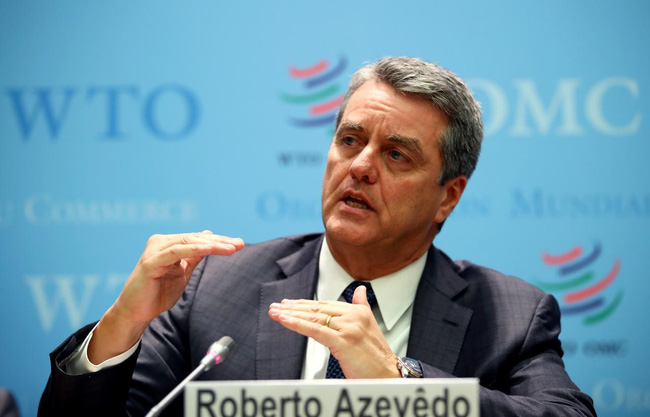 Tổng Giám đốc Tổ chức Thương mại Thế giới (WTO) Roberto Azevedo thông báo sẽ rời khỏi vị trí hiện nay từ ngày 31/8. Ảnh: Reuters
