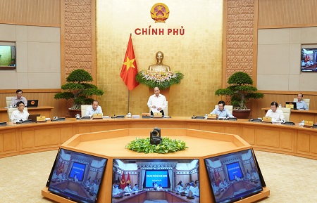 Chính phủ họp phiên thường kỳ tháng 8. Ảnh: VGP/Quang Hiếu 