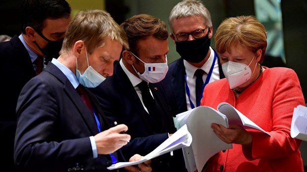 EU vẫn chưa nhất trí được về kế hoạch phục hồi do dịch COVID-19. Ảnh: AFP/Getty