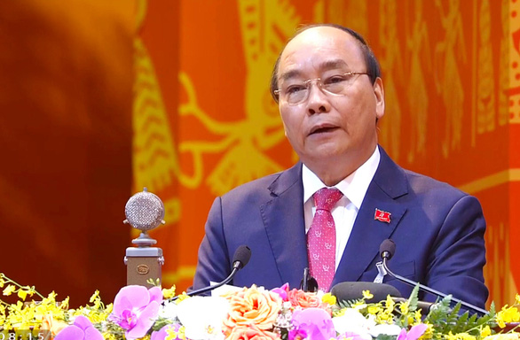 Thủ tướng Chính phủ Nguyễn Xuân Phúc phát biểu khai mạc Đại hội. Ảnh: NK