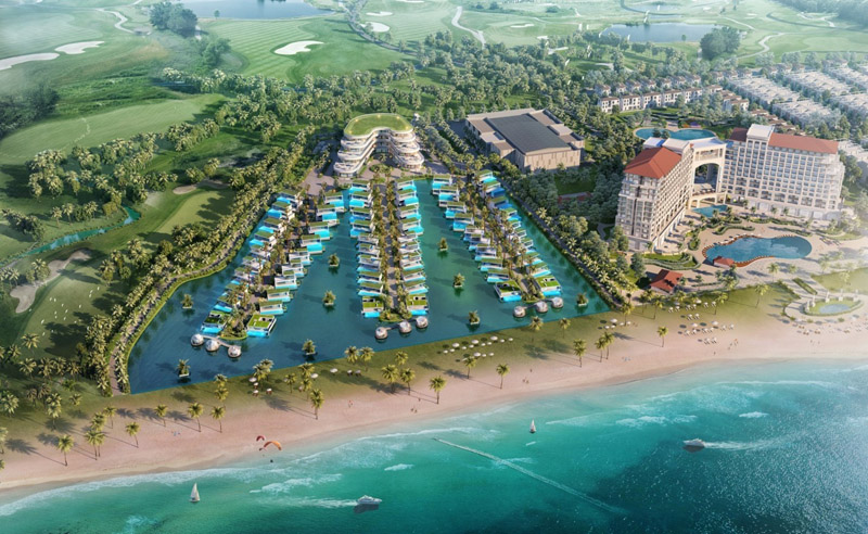 Một phần dự án FLC Quảng Bình và resort 6 sao Lagoona Quảng Bình (Ảnh phối cảnh)