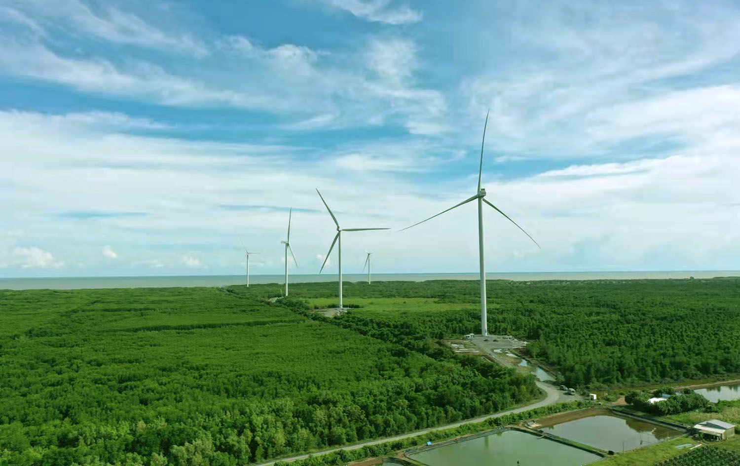 Dự án Điện gió Quốc Vinh Sóc Trăng được FECON triển khai trong vai trò tổng thầu C.BoP