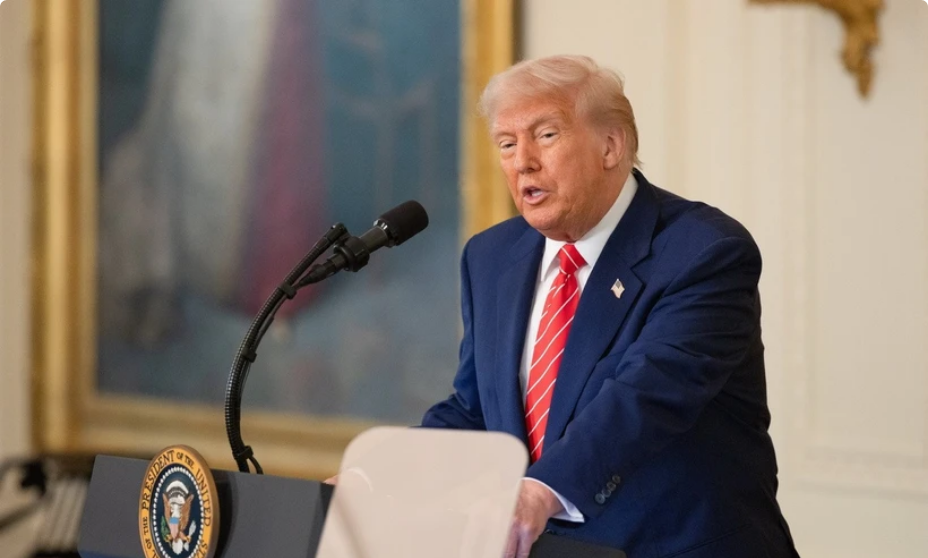 Tổng thống Mỹ Donald Trump phát biểu tại một sự kiện ở Nhà Trắng ngày 8/5/2025. (Ảnh: THX/TTXVN)