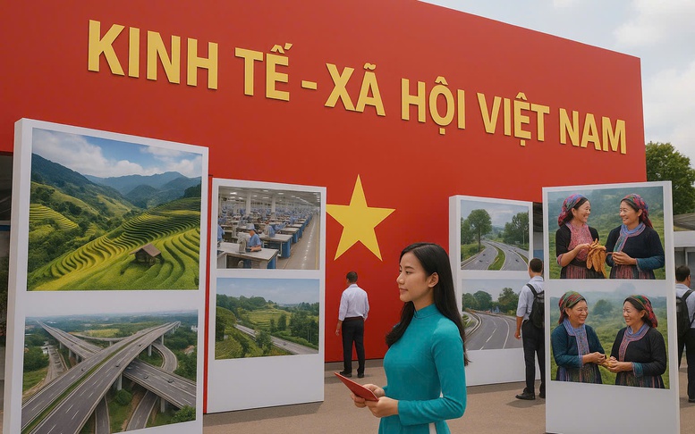 Chuẩn bị triển lãm thành tựu kinh tế - xã hội nhân dịp kỷ niệm 80 năm Ngày Quốc khánh. (Ảnh minh họa: VGP)