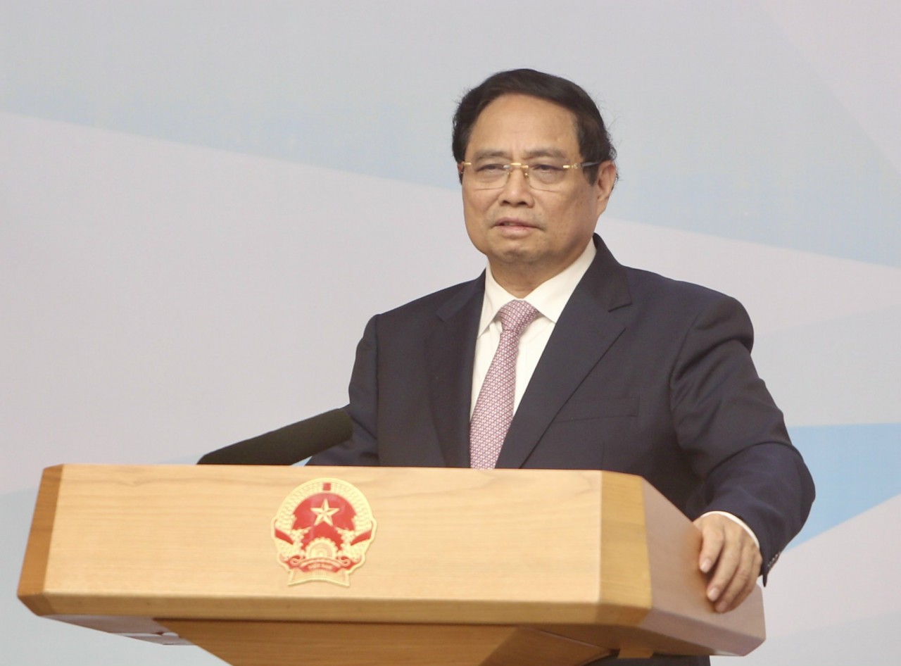 Thủ tướng Phạm Minh Chính phát biểu tại hội nghị.