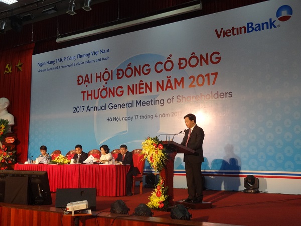 ĐHCĐ thường niên VietinBank 2017. Ảnh: Chí Tín