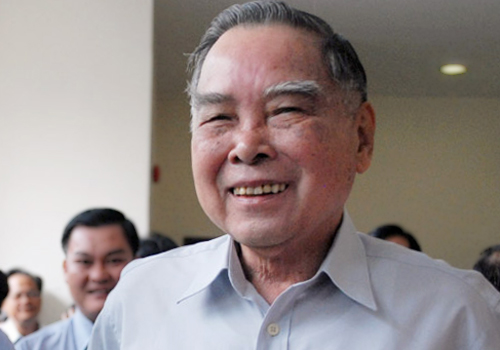 Nguyên Thủ tướng Phan Văn Khải tại hội thảo 40 năm TP HCM phát triển và hội nhập, ngày 17/3/2015. Ảnh: Hữu Nguyên.