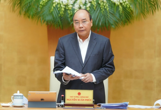 Thủ tướng Nguyễn Xuân Phúc chủ trì phiên họp Chính phủ thường kỳ tháng 3/2020. Ảnh: VGP/Quang Hiếu