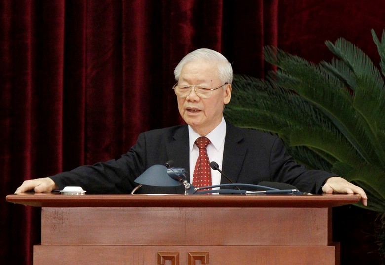 ổng Bí thư Nguyễn Phú Trọng phát biểu bế mạc Hội nghị Trung ương 4 (khóa XIII) ngày 7/10/2021