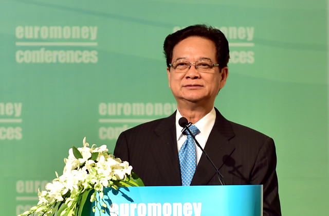 Thủ tướng Nguyễn Tấn Dũng phát biểu tại Diễn đàn Đầu tư toàn cầu Việt Nam. Ảnh VGP