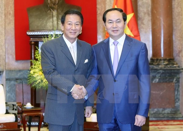 Chủ tịch nước Trần Đại Quang tiếp Ngài Ryotaro Sugi, Đại sứ đặc biệt Việt Nam-Nhật Bản sang thăm và làm việc tại Việt Nam