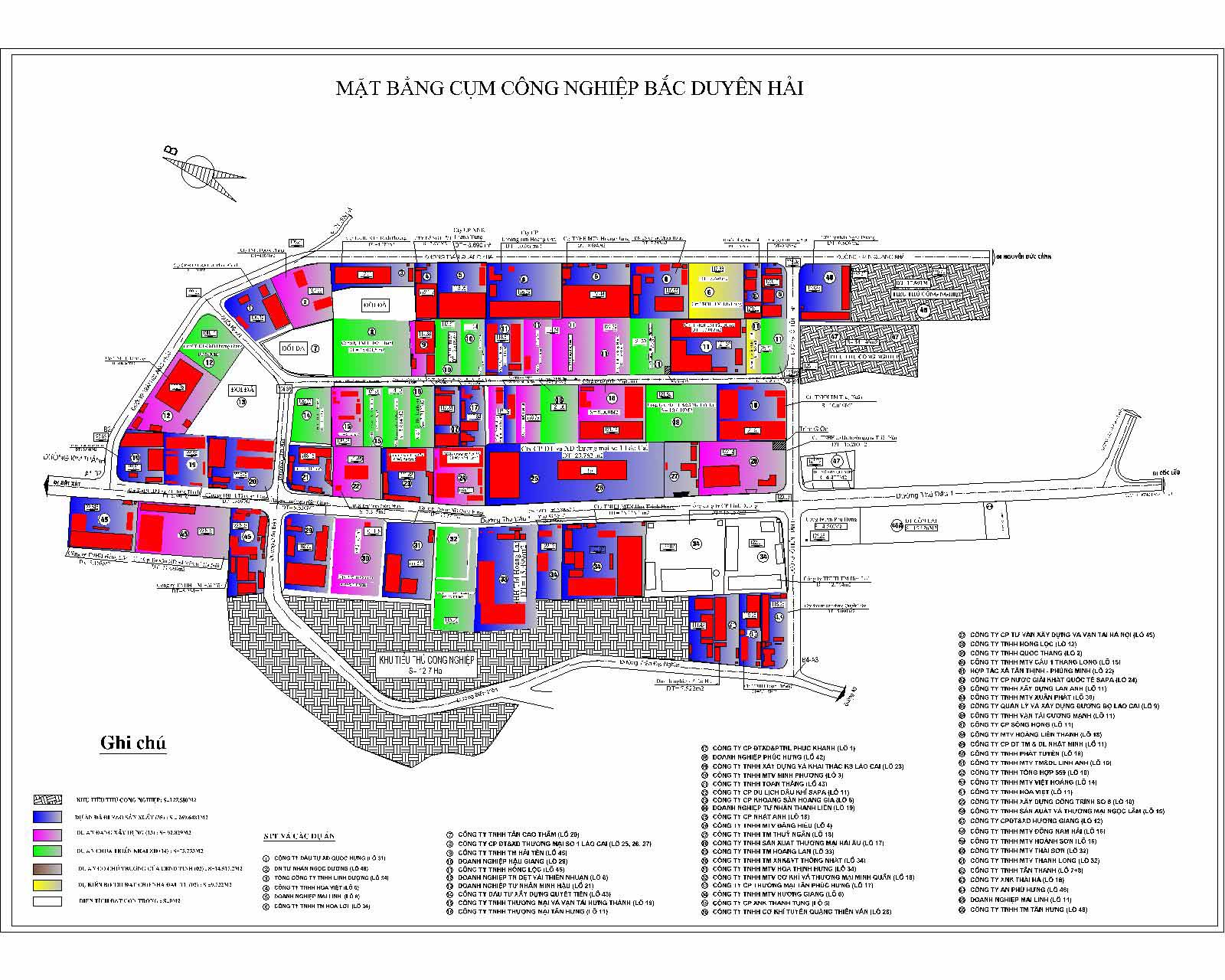 Sơ đồ quy hoạch khu công nghiệp Bắc Duyên Hải