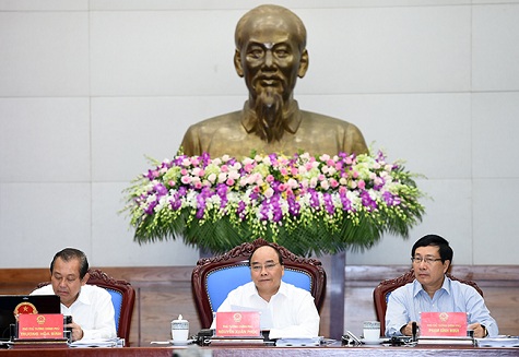 Thủ tướng Nguyễn Xuân Phúc chủ trì phiên họp Chính phủ thường kỳ tháng 6 (Ảnh: VGP/Quang Hiếu)