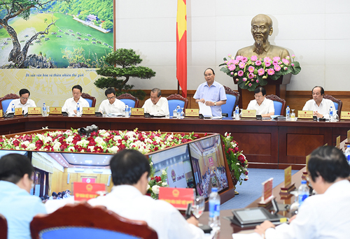 Thủ tướng Nguyễn Xuân Phúc phát biểu khai mạc Hội nghị. (Ảnh: VGP/Quang Hiếu)
