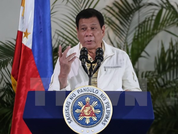 Tổng thống Philippines Rodrigo Duterte (Nguồn: AFP/TTXVN)