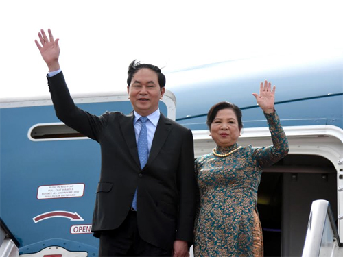 Chủ tịch nước Trần Đại Quang và Phu nhân (Ảnh: QĐND)