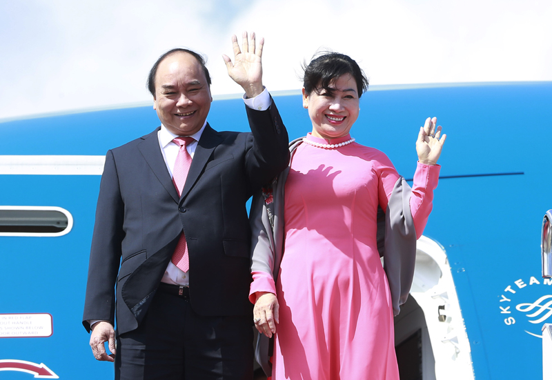 Thủ tướng Chính phủ Nguyễn Xuân Phúc và Phu nhân (Ảnh: TTXVN)
