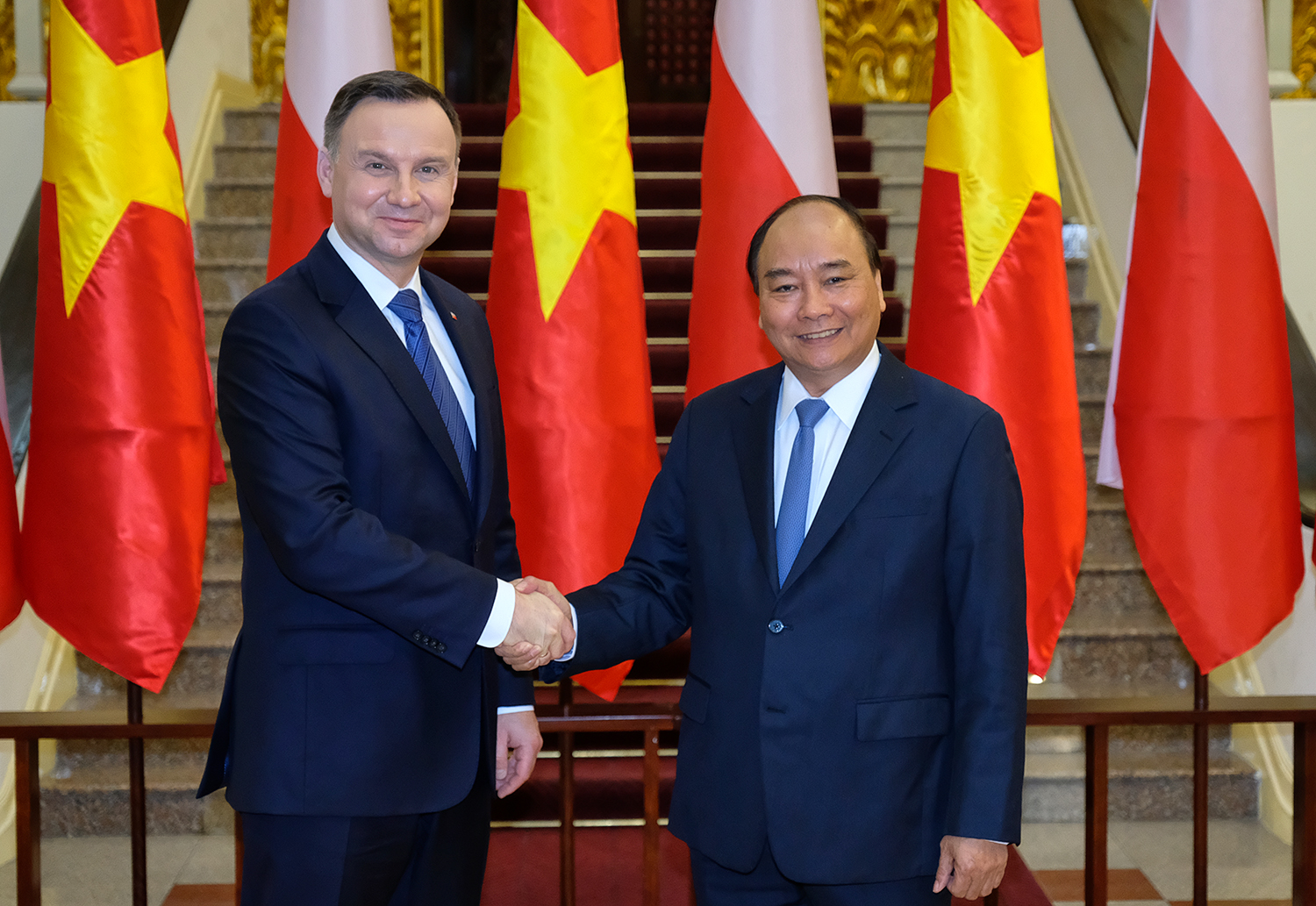 Thủ tướng Nguyễn Xuân Phúc hội kiến với Tổng thống Cộng hòa Ba Lan Andrzej Duda