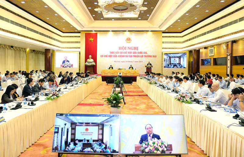 Hội nghị thúc đẩy cơ chế một cửa quốc gia, cơ chế một cửa ASEAN và tạo thuận lợi thương mại diễn ra sáng 24/7
