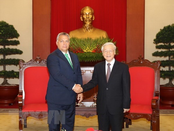 Tổng Bí thư Nguyễn Phú Trọng và Tổng thống Hungary Viktor Orban