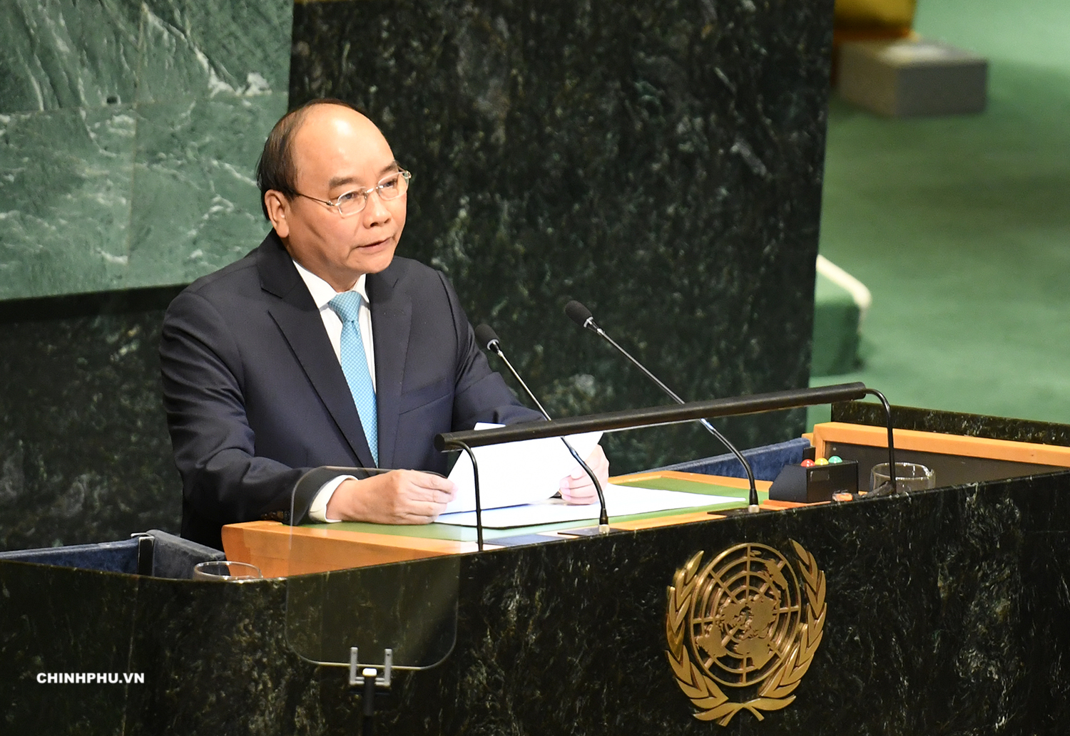 Thủ tướng Nguyễn Xuân Phúc phát biểu tại phiên thảo luận cấp cao Đại hội đồng LHQ