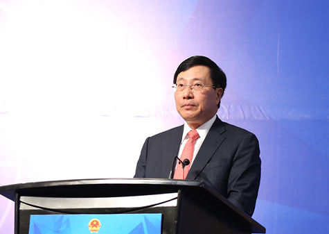 Phó Thủ tướng Phạm Bình Minh phát biểu tại Hội nghị (Ảnh: VGP)