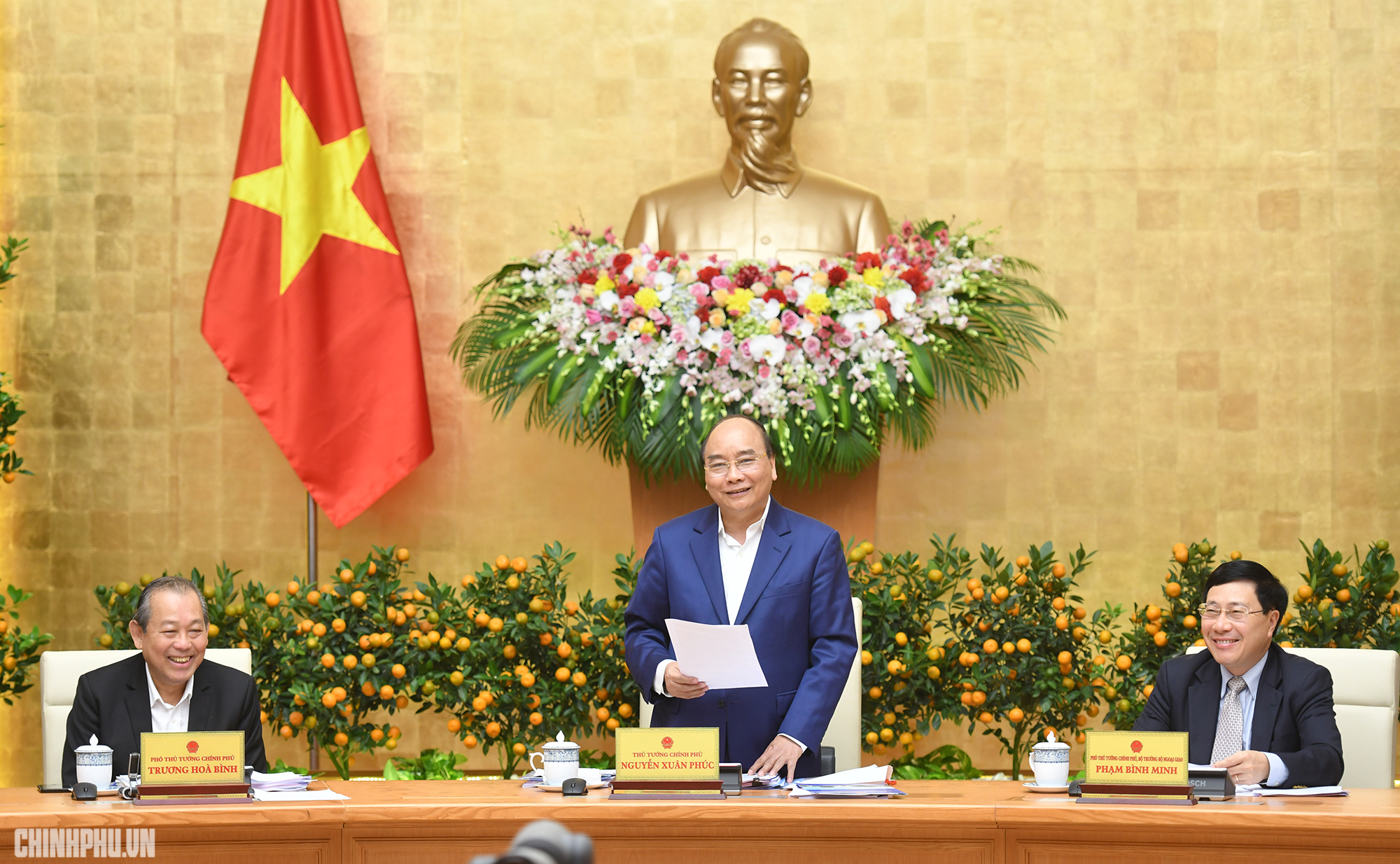 Thủ tướng Nguyễn Xuân Phúc chủ trì phiên họp Chính phủ thường kỳ đầu tiên của năm 2019