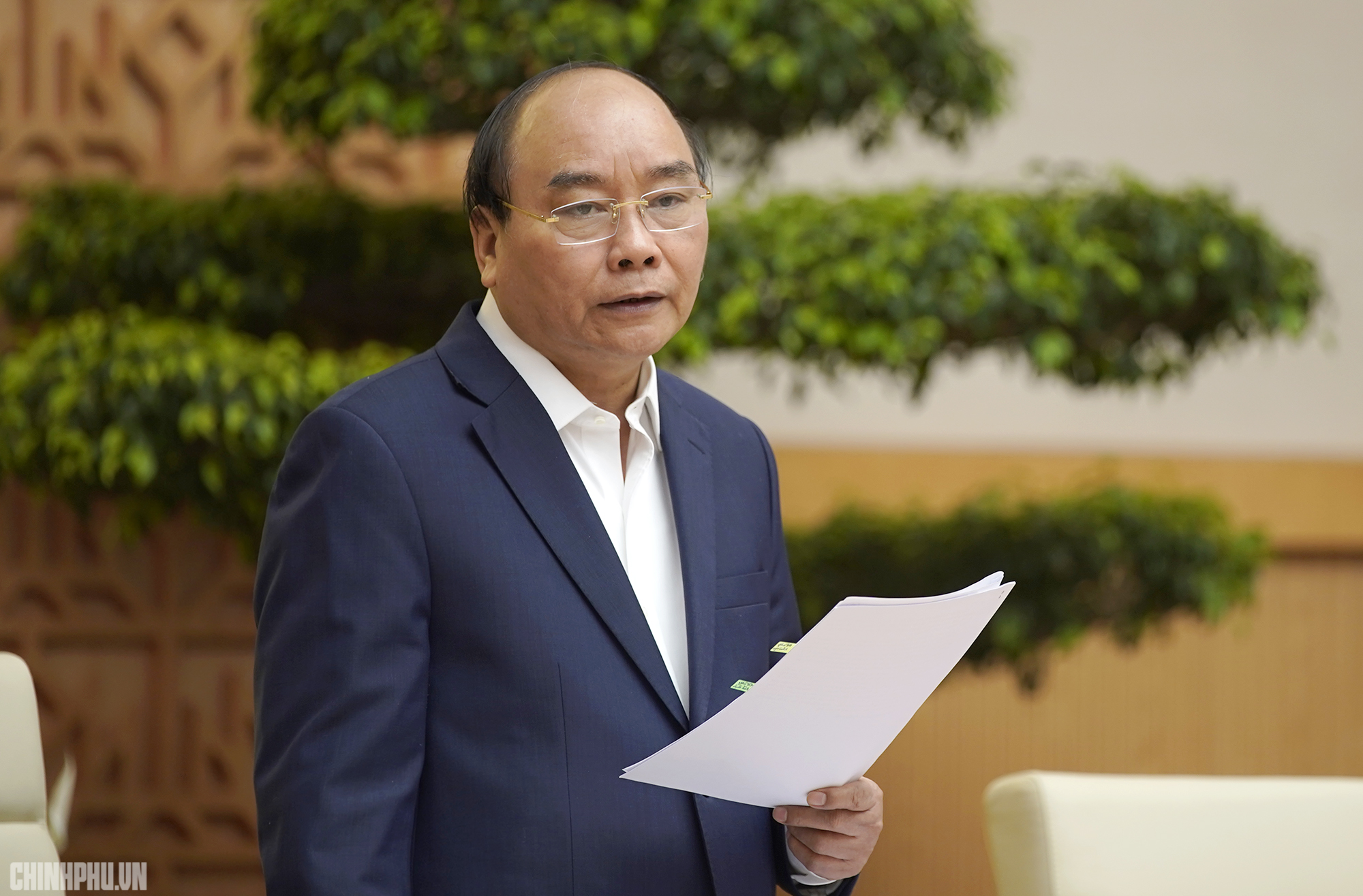 Thủ tướng phát biểu kết luận phiên họp Chính phủ tháng 2/2019 (Ảnh: VGP/Quang Hiếu)