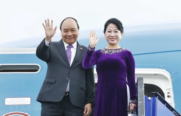 Thủ tướng Nguyễn Xuân Phúc và Phu nhân. (Ảnh: TTXVN)