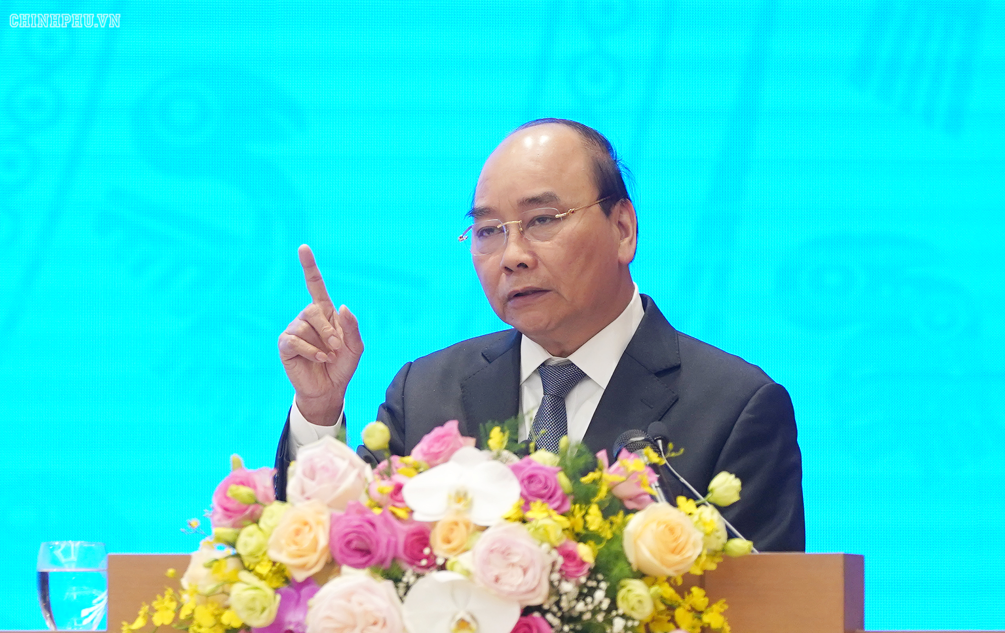 Thủ tướng Nguyễn Xuân Phúc phát biểu kết luận Hội nghị (Ảnh: VGP)