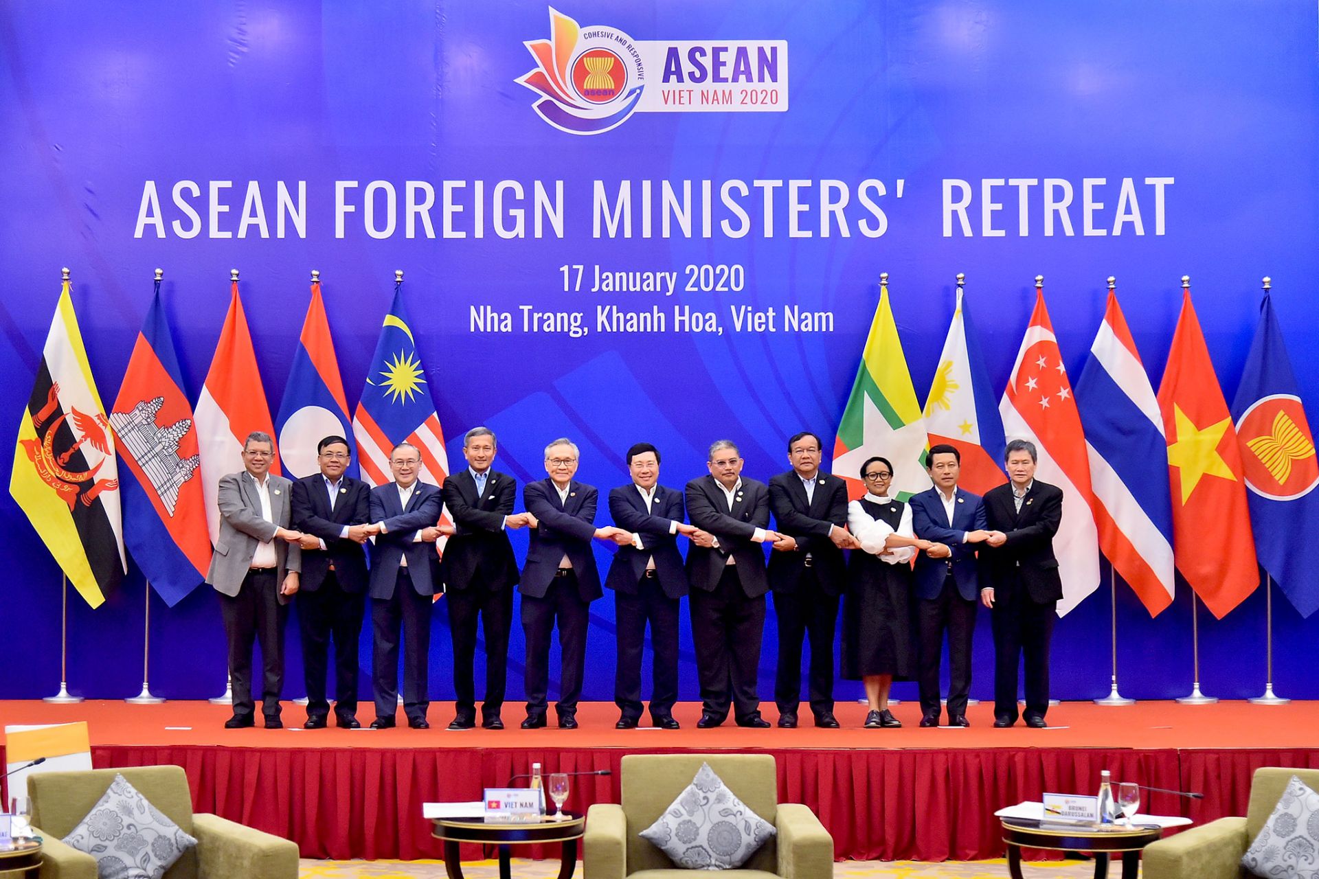 Hội nghị hẹp Bộ trưởng Ngoại giao ASEAN tháng 1/2020 tại Khánh Hòa (Ảnh: Tuấn Anh/TGVN)