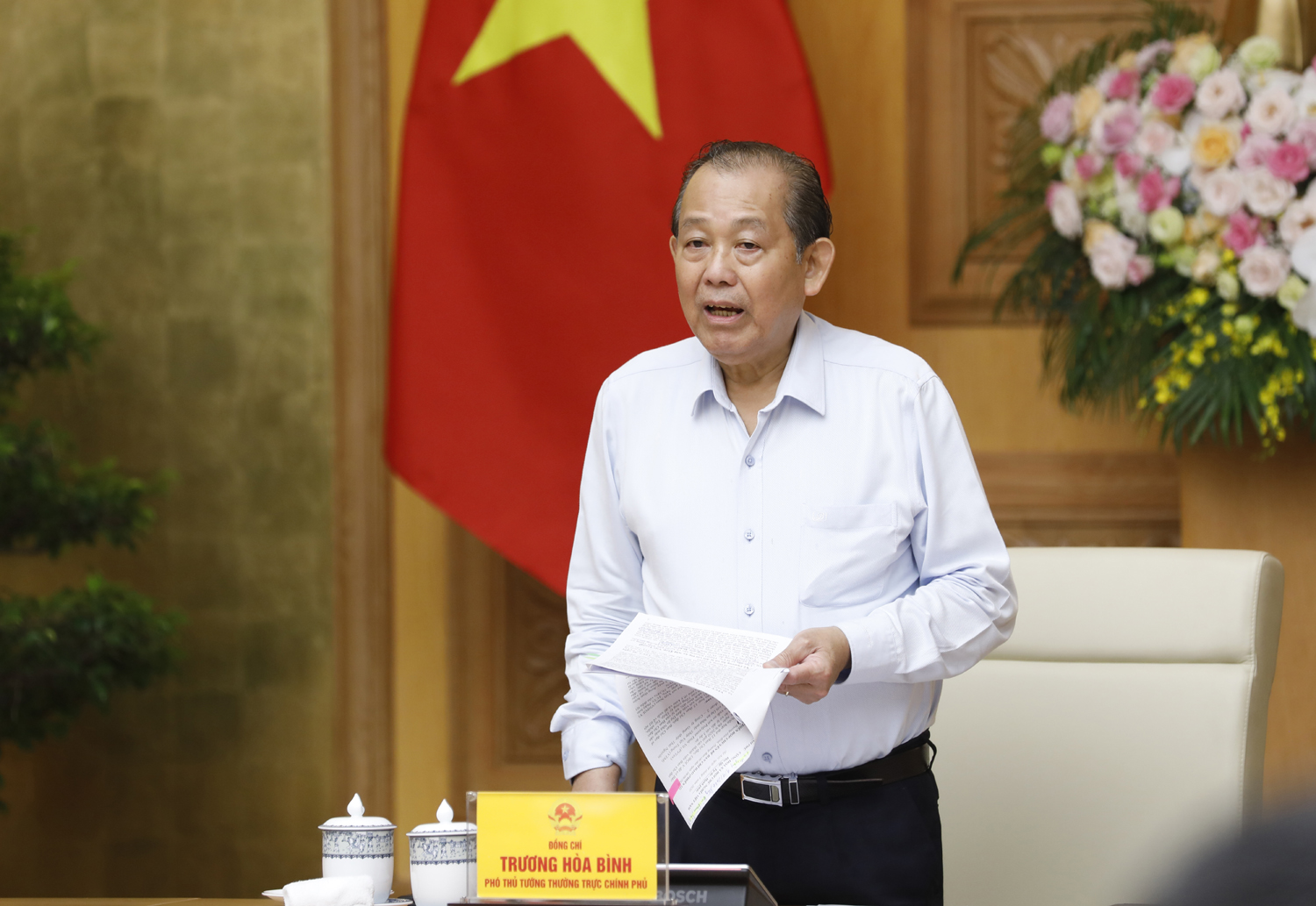 Phó Thủ tướng Trương Hòa Bình chủ trì cuộc họp