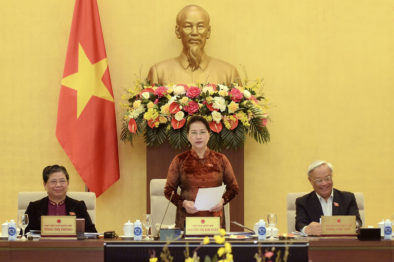 Chủ tịch Quốc hội Nguyễn Thị Kim Ngân chủ trì phiên họp thứ 50 Ủy ban Thường vụ Quốc hội
