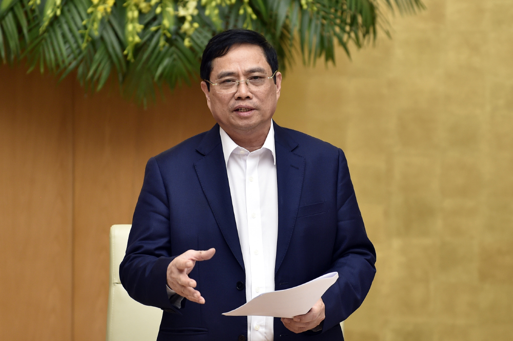 Thủ tướng Chính phủ Phạm Minh Chính phát biểu kết luận cuộc họp (Ảnh: Nhật Bắc)
