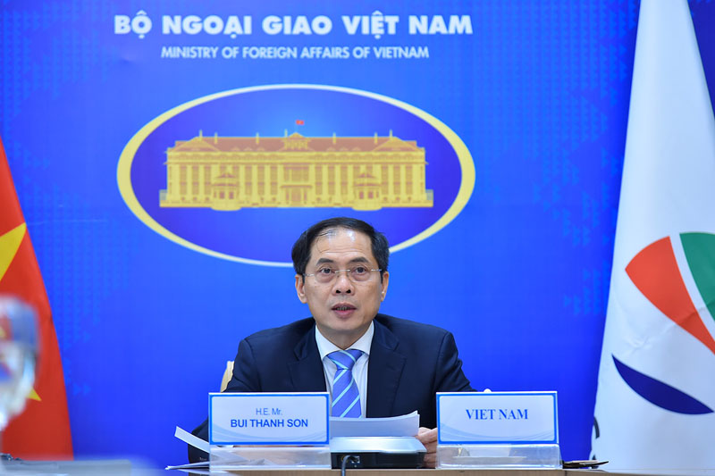 Bộ trưởng Ngoại giao Bùi Thanh Sơn tham dự Hội nghị Bộ trưởng Hợp tác Mekong - Hàn Quốc lần thứ 11 (Ảnh: BNG)