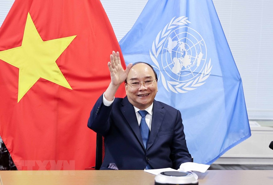 Chủ tịch nước Nguyễn Xuân Phúc tham dự các hoạt động tại phiên họp Đại hội đồng Liên hợp quốc (Ảnh: TTXVN)